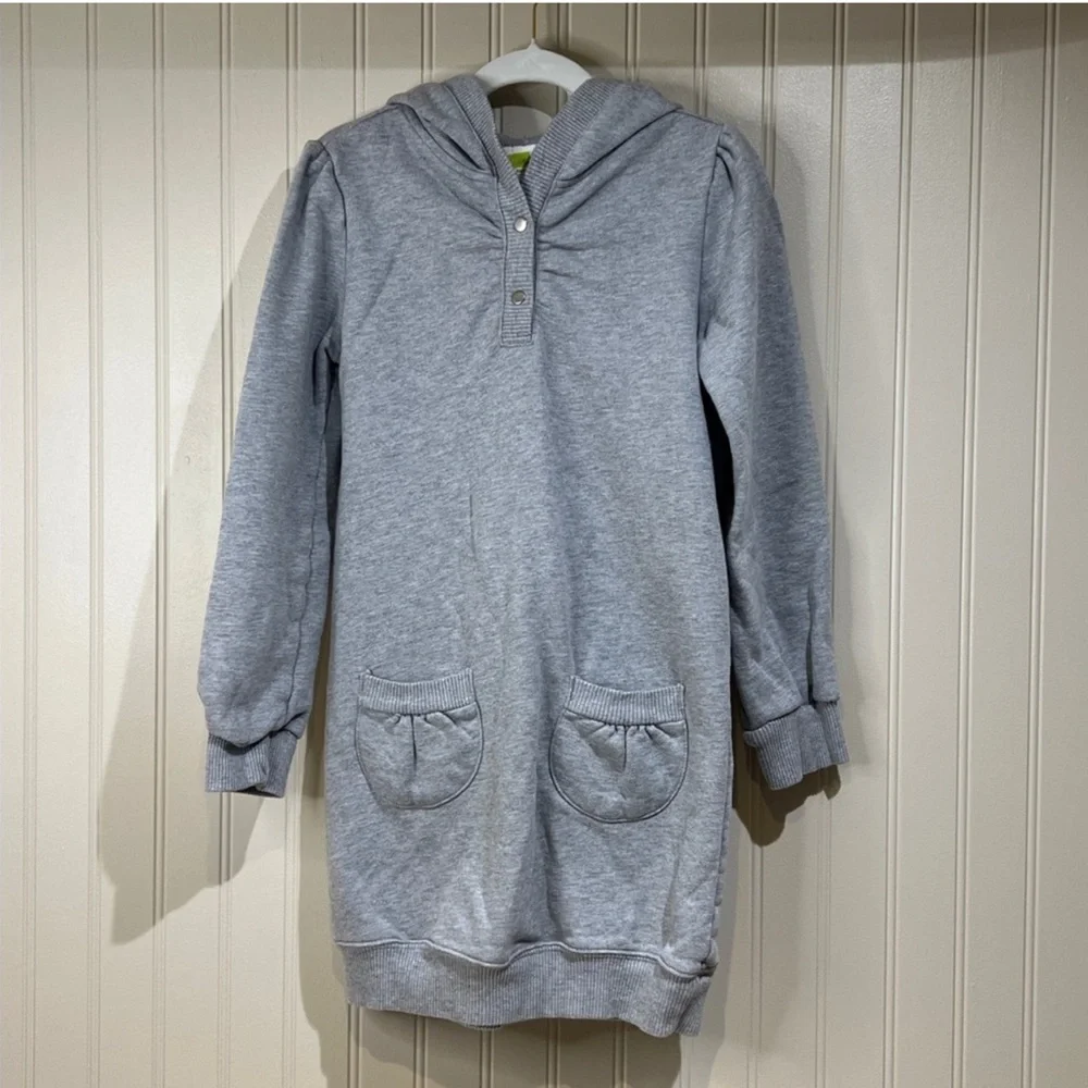 Crazy 8 sweatshirt long sleeve hooded gray dress